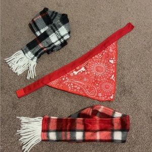 2 Small Pet Scarves & 1 Bandana